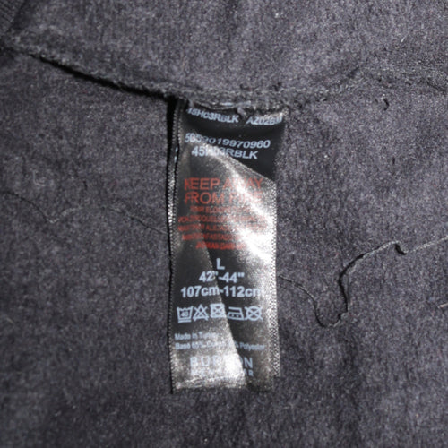 Burton Menswear Men's Black L 1/2 Zip Pullover Sweatshirt