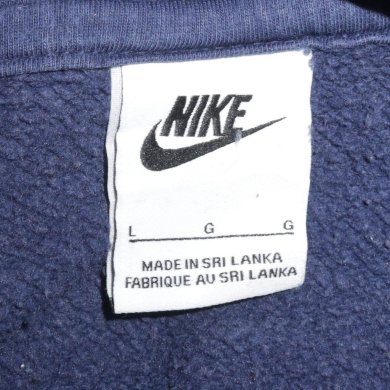 Nike Men's Blue Pullover Hoodie L Regular Fit Fleece Sportswear