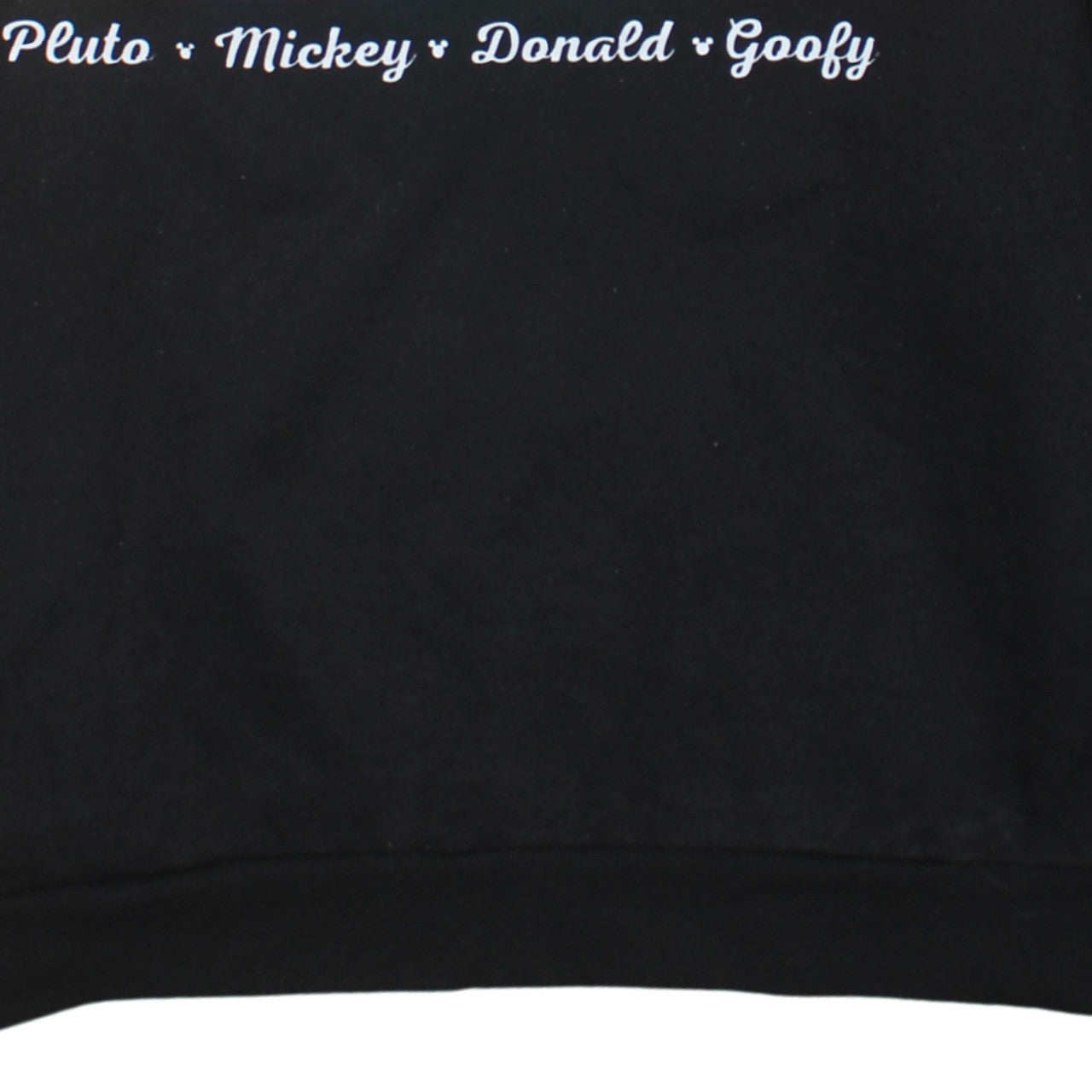 Disney Women Black Graphic Mickey Goofy Donald Pluto Sweatshirt L