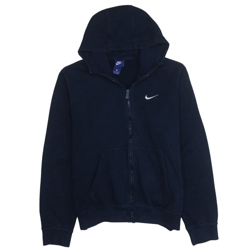 Nike Men Blue Full Zip Fleece Hoodie L Regular Fit Sportswear