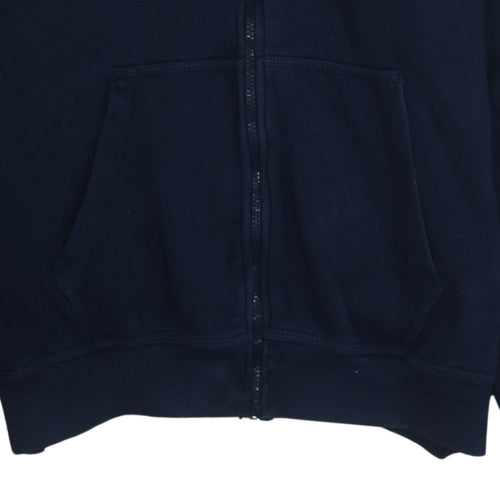 Nike Men Blue Full Zip Fleece Hoodie L Regular Fit Sportswear