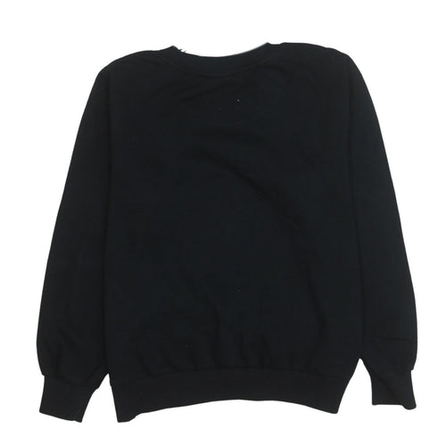 Tu Rolling Stones Women's Black Size 12 Leopard Print Sweatshirt