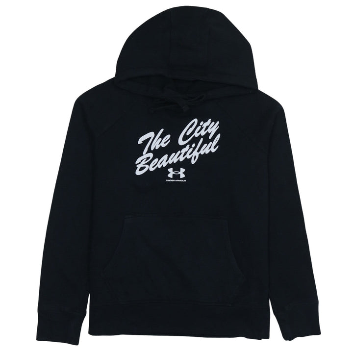 Under Armour Women's Black Pullover Hoodie Small Loose Fit 'The City Beautiful'