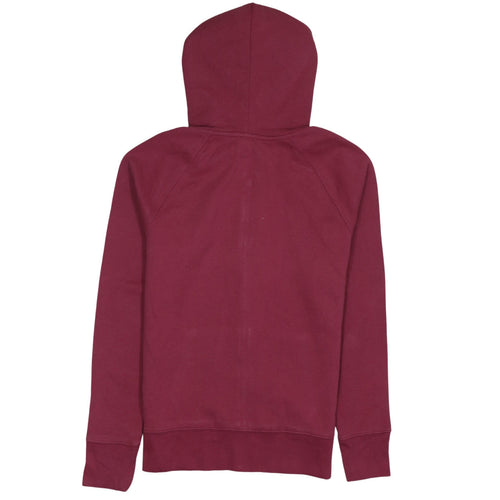 GAP Womens Burgundy Full Zip Hoodie XS Cotton Blend Logo Casual