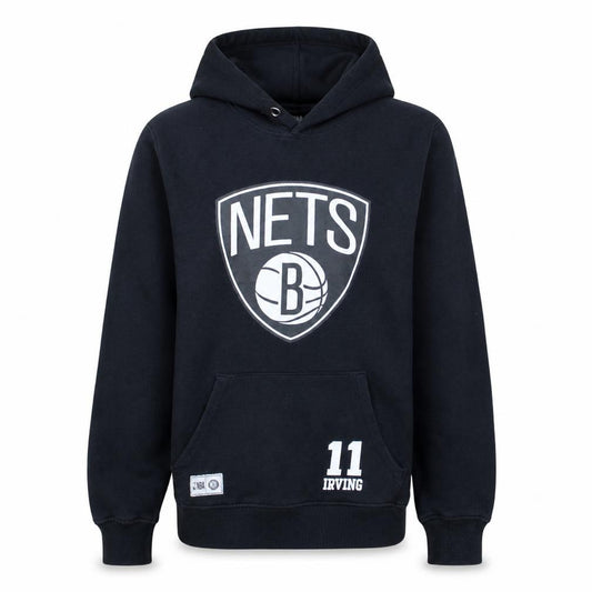 Front view of Primark NBA Men’s Black Pullover Hoodie S Brooklyn Nets Irving 11