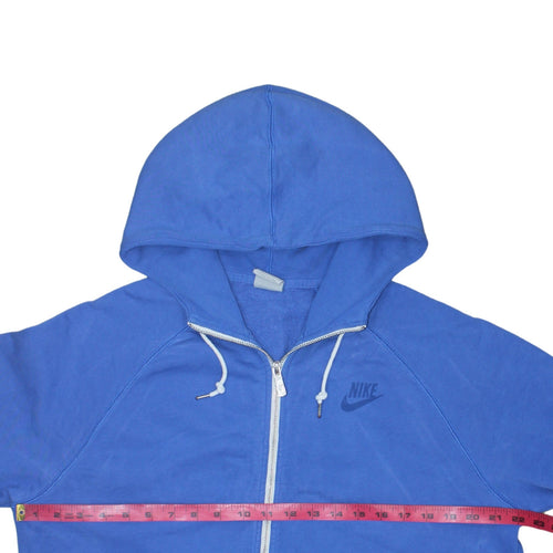 Nike Men's Blue Full Zip Hoodie Large Cotton Sportswear