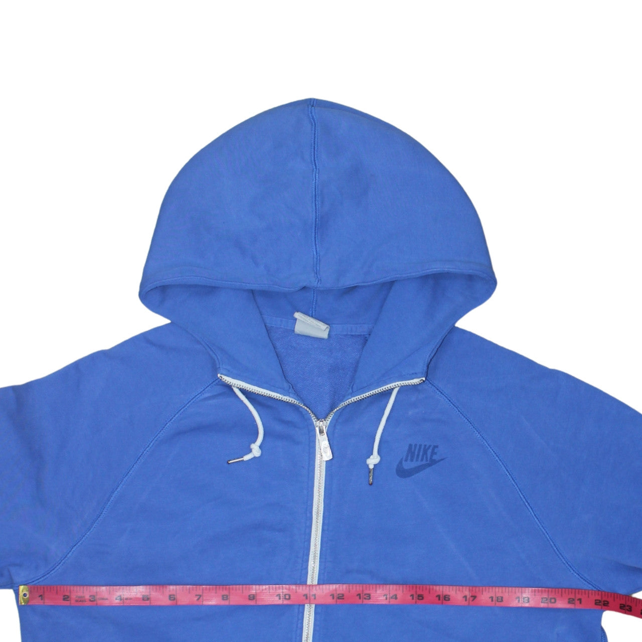Nike Men's Blue Full Zip Hoodie Large Cotton Sportswear
