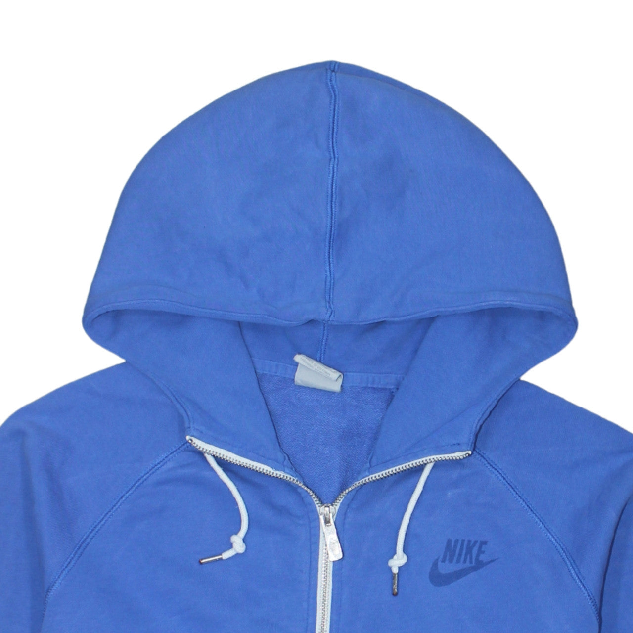Nike Men's Blue Full Zip Hoodie Large Cotton Sportswear