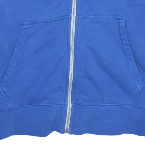Nike Men's Blue Full Zip Hoodie Large Cotton Sportswear