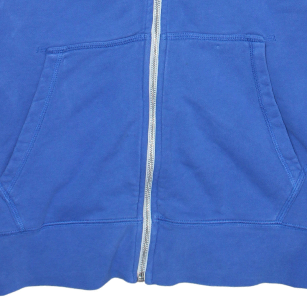 Nike Men's Blue Full Zip Hoodie Large Cotton Sportswear
