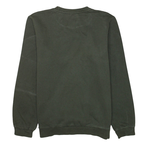 Puma Boys Green Pullover Sweatshirt 15-16 Years Crew Neck Fleece Logo Top
