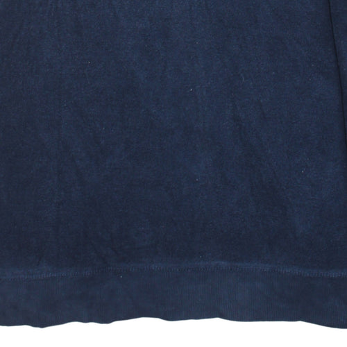 Tommy Jeans Men's Blue XL Pullover Hoodie Embroidered Logo Cotton