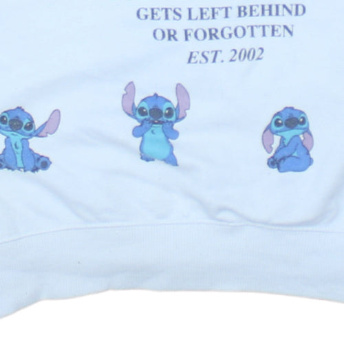 Disney Stitch White Pullover Sweatshirt Women 2XS Aloha Graphic Primark