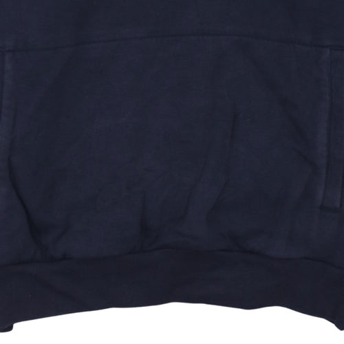 Puma Men's Blue Pullover Hoodie L Graphic Logo Sportswear