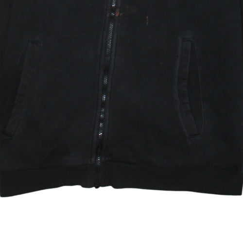 Fila Boys Black Full Zip Hoodie 13-14 Years Logo Tape Sleeve Casual