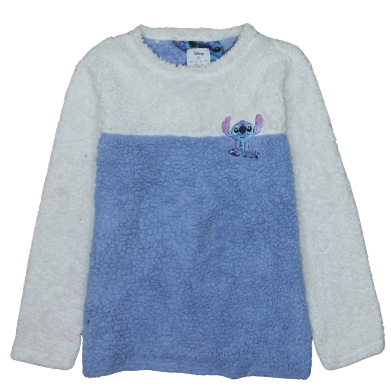 Disney Women’s Blue Fleece Stitch Long Sleeve Nightshirt Size 10-12