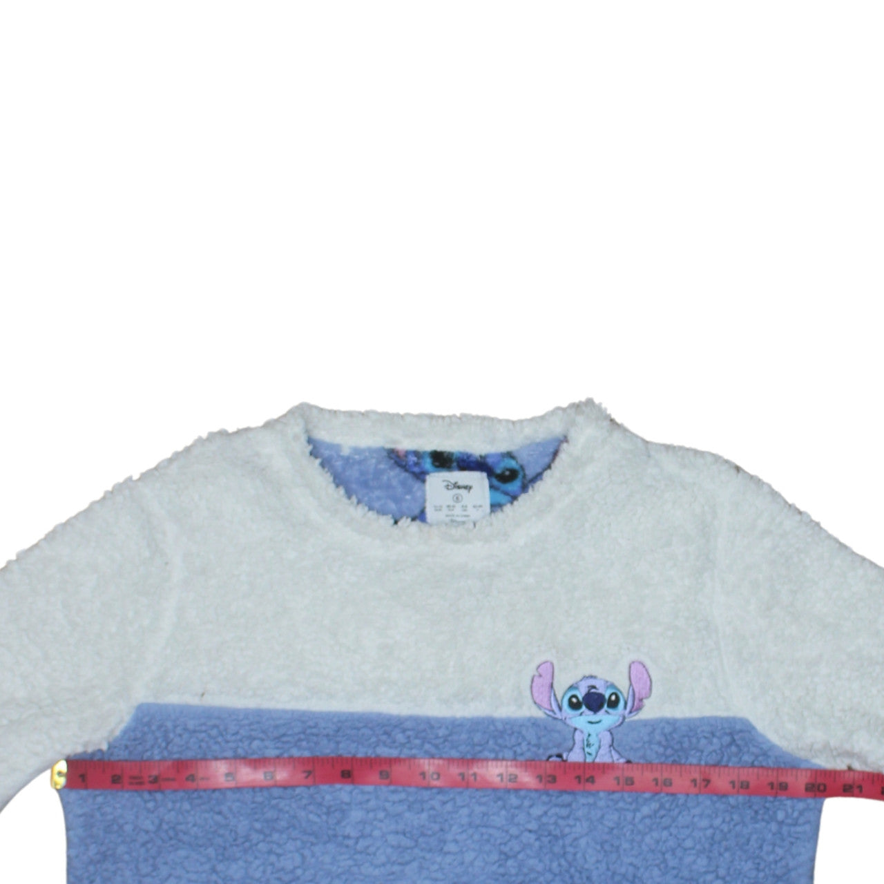 Disney Women’s Blue Fleece Stitch Long Sleeve Nightshirt Size 10-12