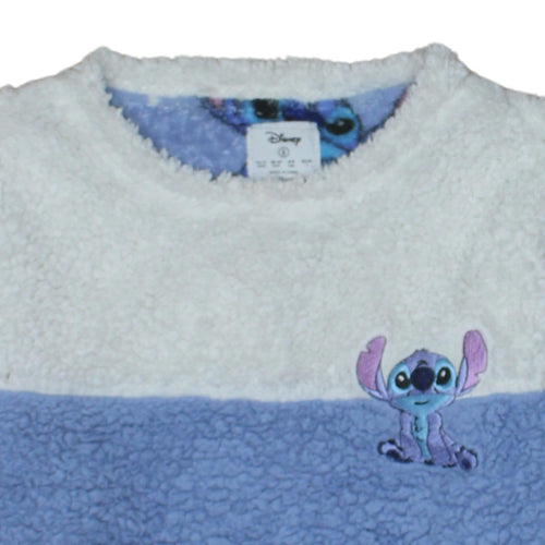 Disney Women’s Blue Fleece Stitch Long Sleeve Nightshirt Size 10-12