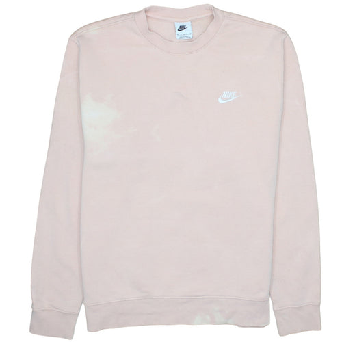 Nike Womens Beige Sweatshirt Medium Pullover Crew Neck Relaxed Fit