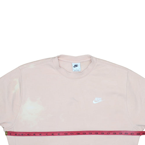 Nike Womens Beige Sweatshirt Medium Pullover Crew Neck Relaxed Fit