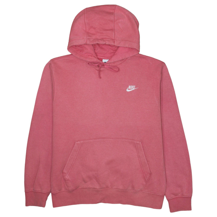 Nike Women's Pink Pullover Hoodie Medium Cotton Blend