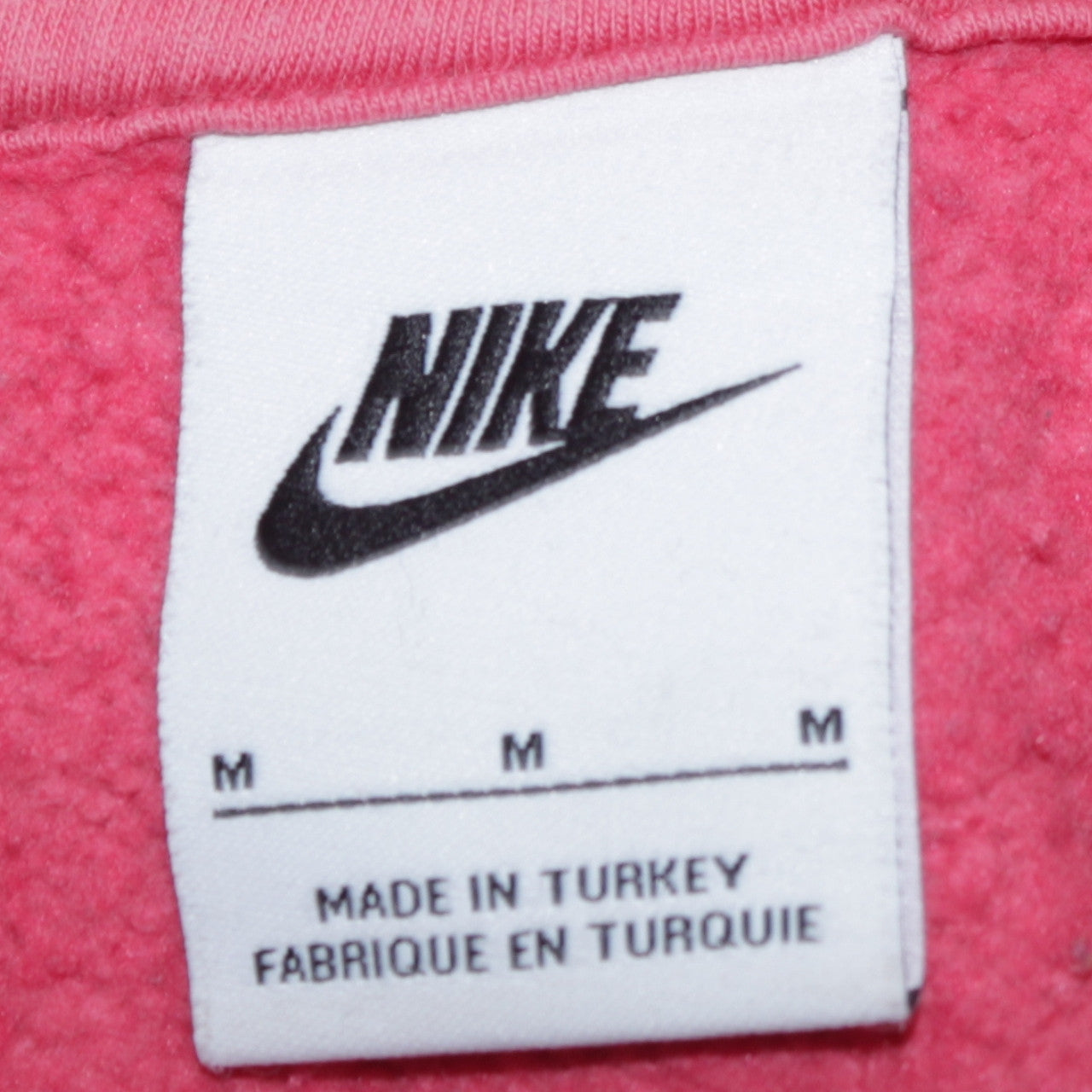 Nike Women's Pink Pullover Hoodie Medium Cotton Blend