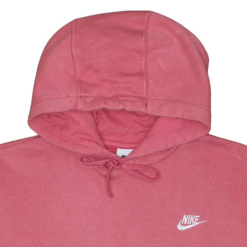 Nike Women's Pink Pullover Hoodie Medium Cotton Blend