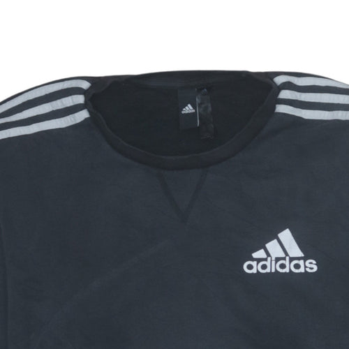 Adidas Men's Black Crew Neck Pullover Sweatshirt Size L