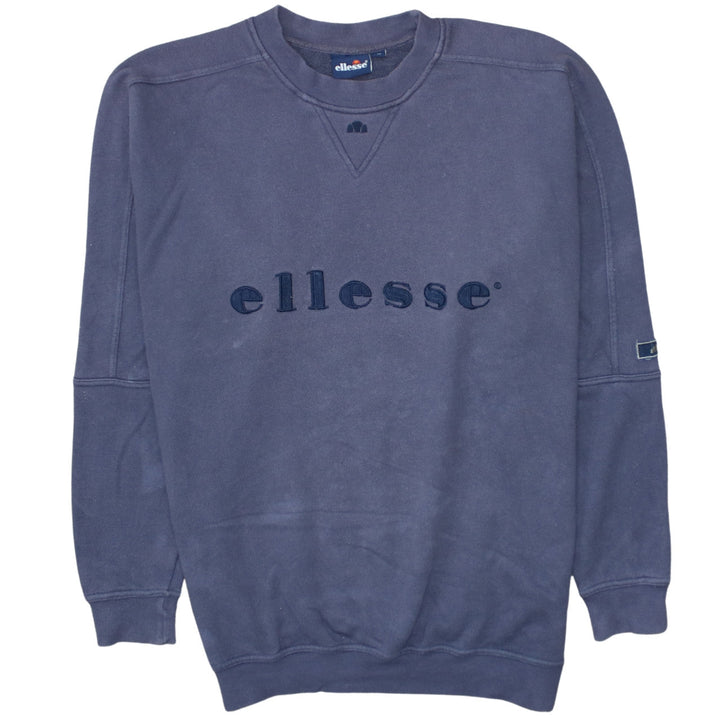 Ellesse Men's Blue Small Crew Neck Pullover Sweatshirt