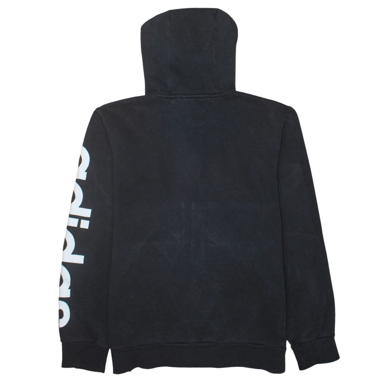 Adidas Mens Black Full Zip Hoodie L Logo Graphic Sportswear