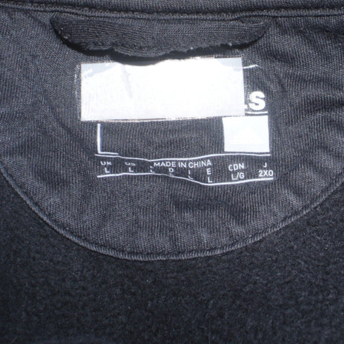 Adidas Mens Black Full Zip Hoodie L Logo Graphic Sportswear