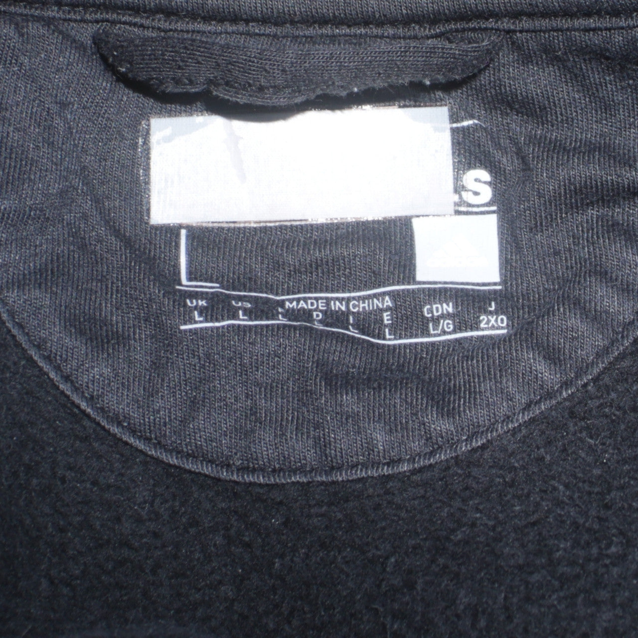 Adidas Mens Black Full Zip Hoodie L Logo Graphic Sportswear