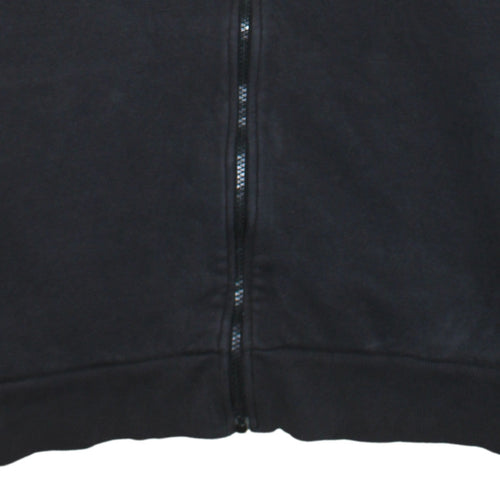 Adidas Mens Black Full Zip Hoodie L Logo Graphic Sportswear