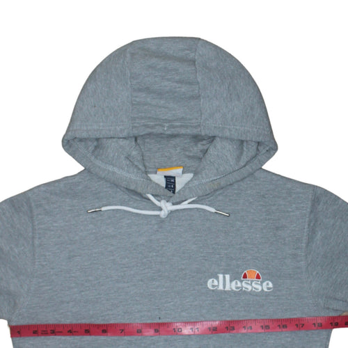 Ellesse Womens Grey Hoodie UK 8 Pullover Hooded Sweatshirt