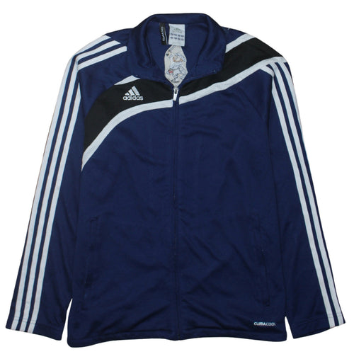 Adidas Boys Blue Clima365 Track Jacket 13-14 Years Full Zip Lightweight Top