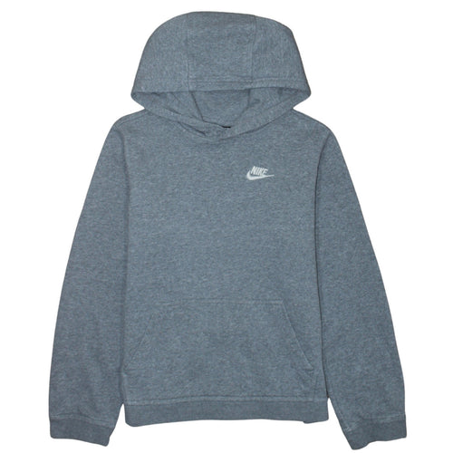 Nike Boys Grey Pullover Hoodie XL Fleece Logo Sportswear Jumper