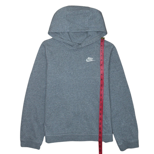 Nike Boys Grey Pullover Hoodie XL Fleece Logo Sportswear Jumper
