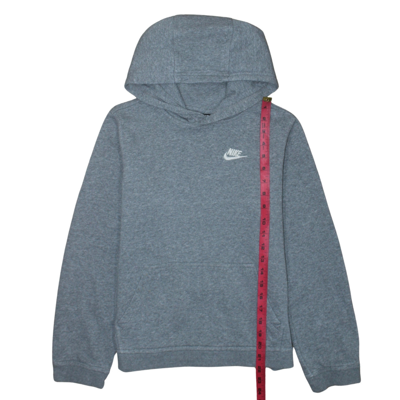Nike Boys Grey Pullover Hoodie XL Fleece Logo Sportswear Jumper