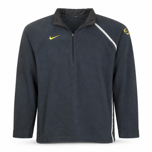 Front view of Nike Therma-Fit Men's Grey 1/4 Zip Fleece Sweatshirt 2XL