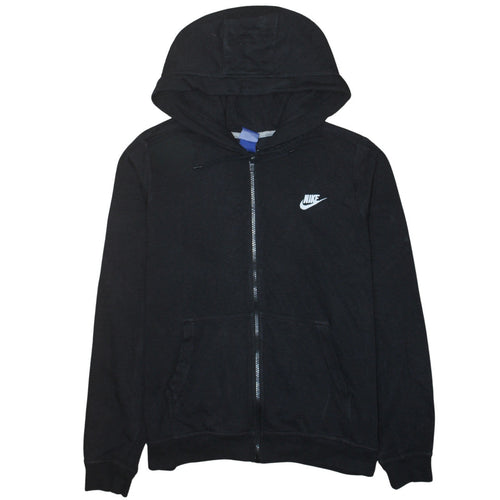 Nike Womens Black Full Zip Hoodie XL Cotton Blend Sportswear