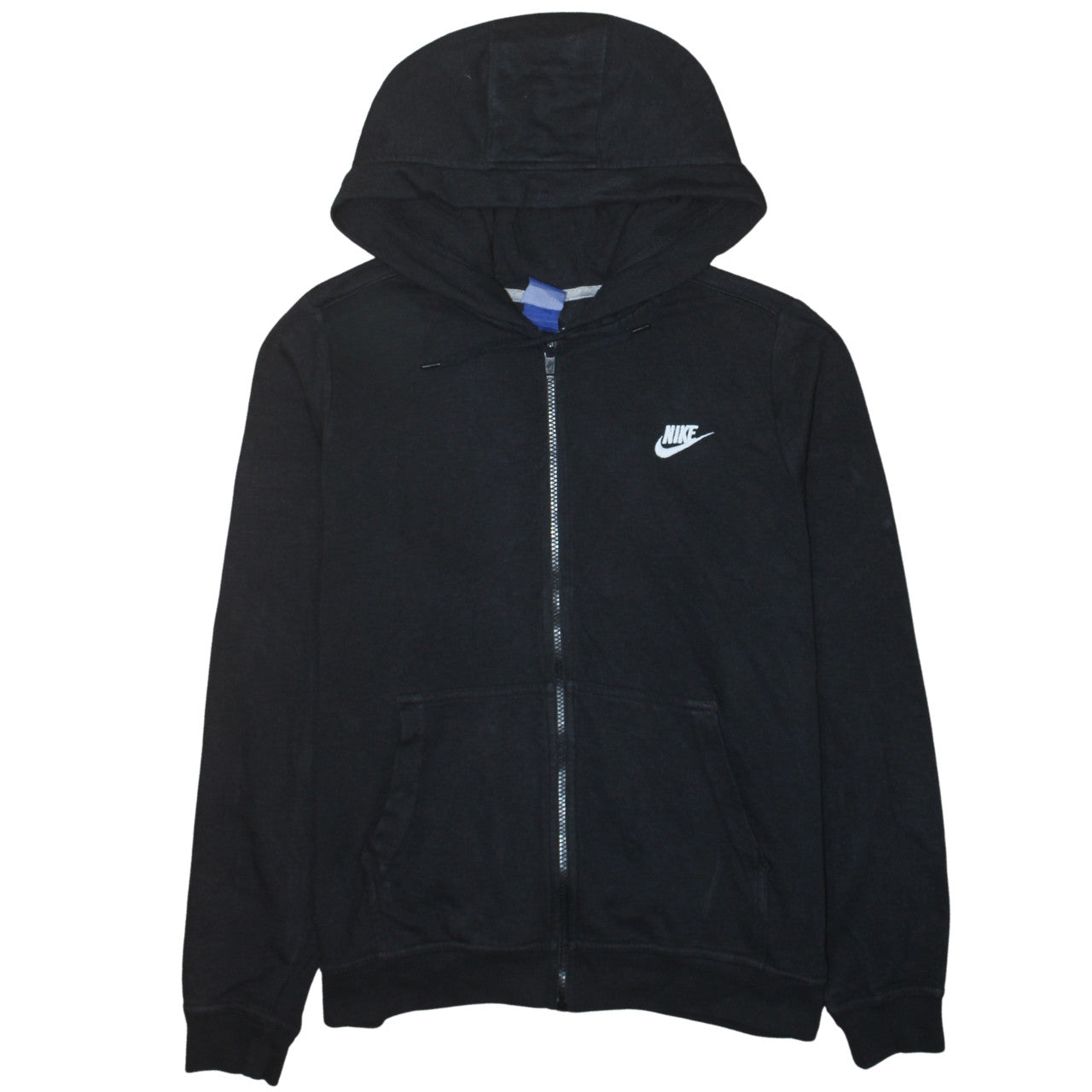 Nike Womens Black Full Zip Hoodie XL Cotton Blend Sportswear