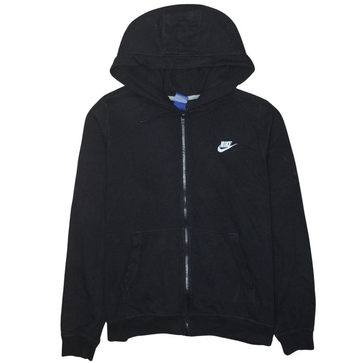 Nike Womens Black Full Zip Hoodie XL Cotton Blend Sportswear