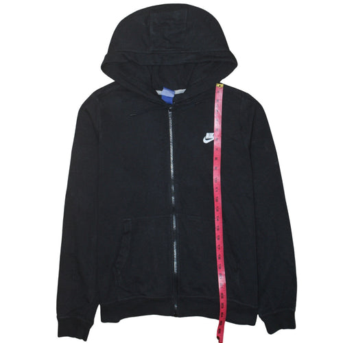 Nike Womens Black Full Zip Hoodie XL Cotton Blend Sportswear