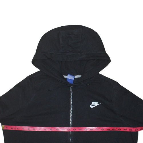 Nike Womens Black Full Zip Hoodie XL Cotton Blend Sportswear