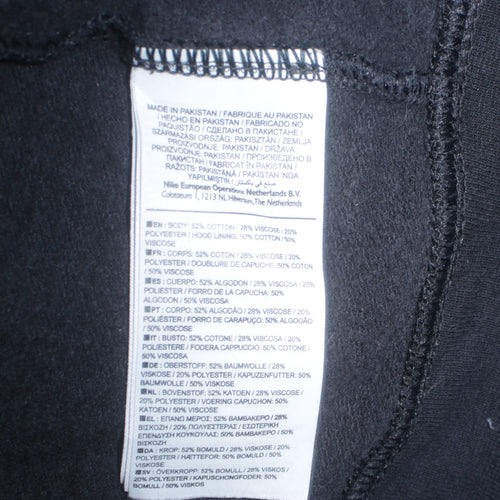 Nike Womens Black Full Zip Hoodie XL Cotton Blend Sportswear