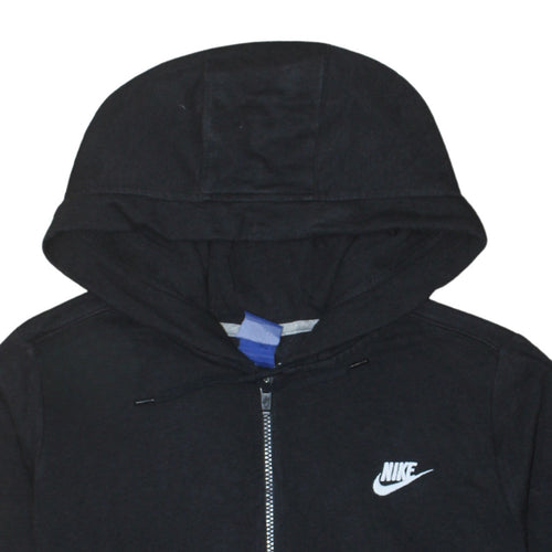 Nike Womens Black Full Zip Hoodie XL Cotton Blend Sportswear