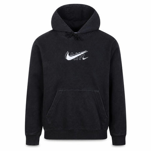 Nike Men's Black Pullover Hoodie S Graphic Logo Air Fleece Sweatshirt
