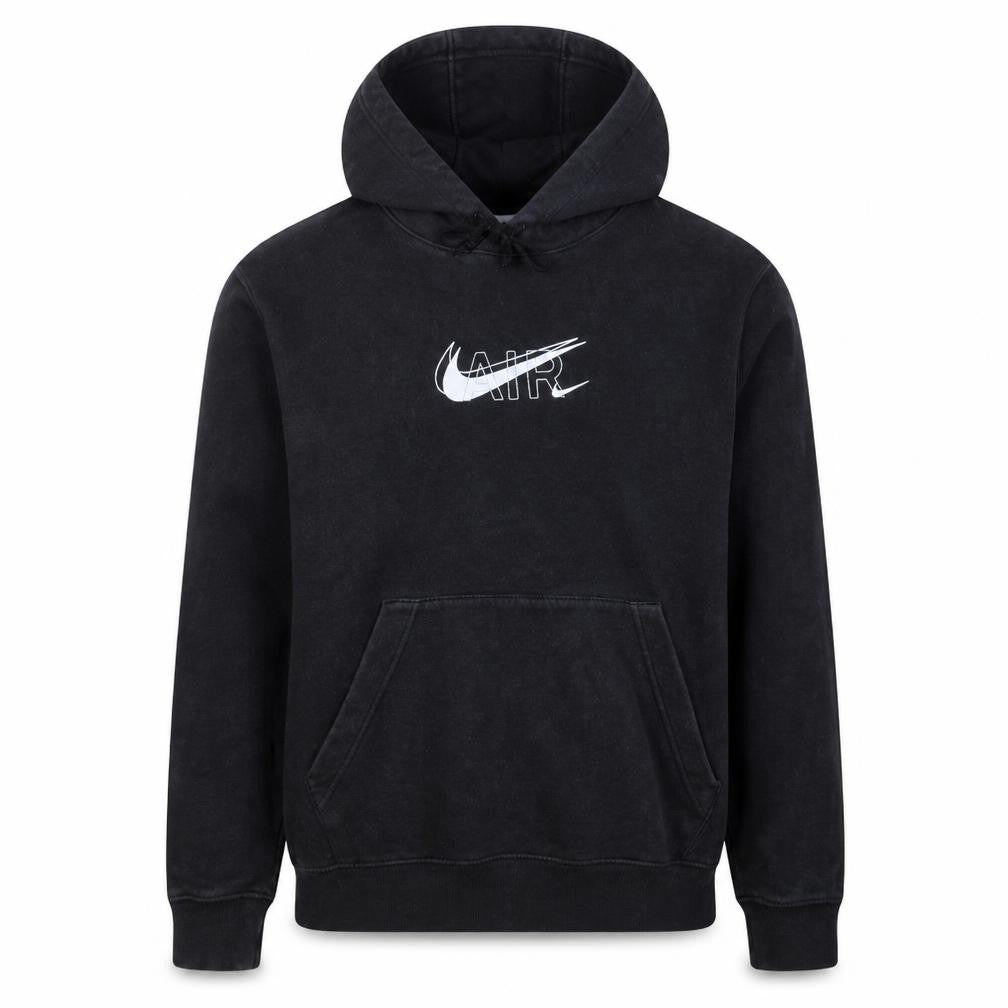 Nike Men's Black Pullover Hoodie S Graphic Logo Air Fleece Sweatshirt