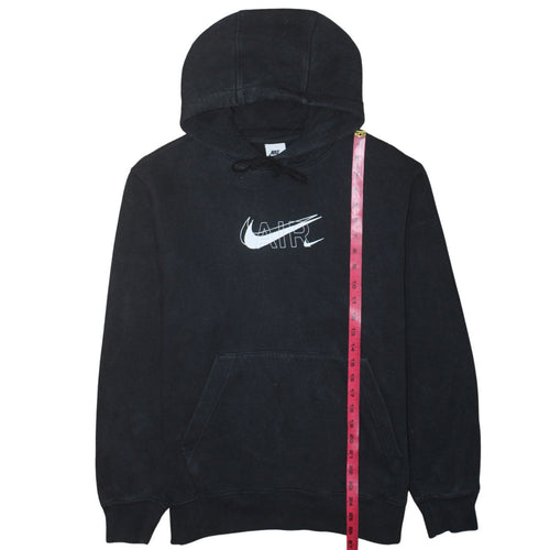 Nike Men's Black Pullover Hoodie S Graphic Logo Air Fleece Sweatshirt