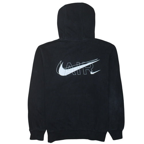 Nike Men's Black Pullover Hoodie S Graphic Logo Air Fleece Sweatshirt